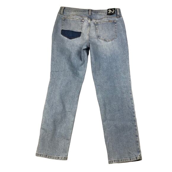 JOES JEANS Jean Lara Mid Rise Straight Ankle Denim Jeans Size 30 NWT Patchwork - Picture 4 of 6